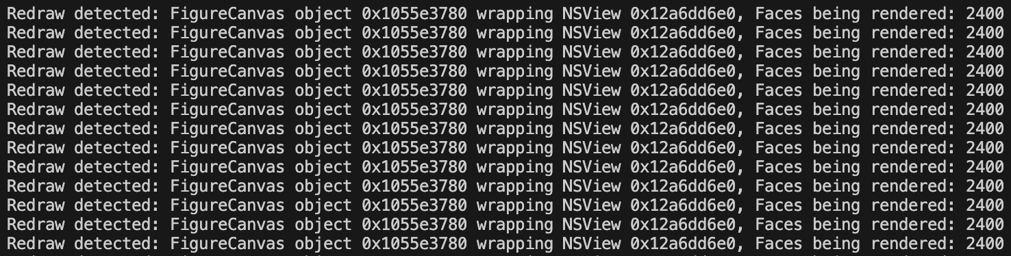 Terminal output - redraw scene (Matplotlib)