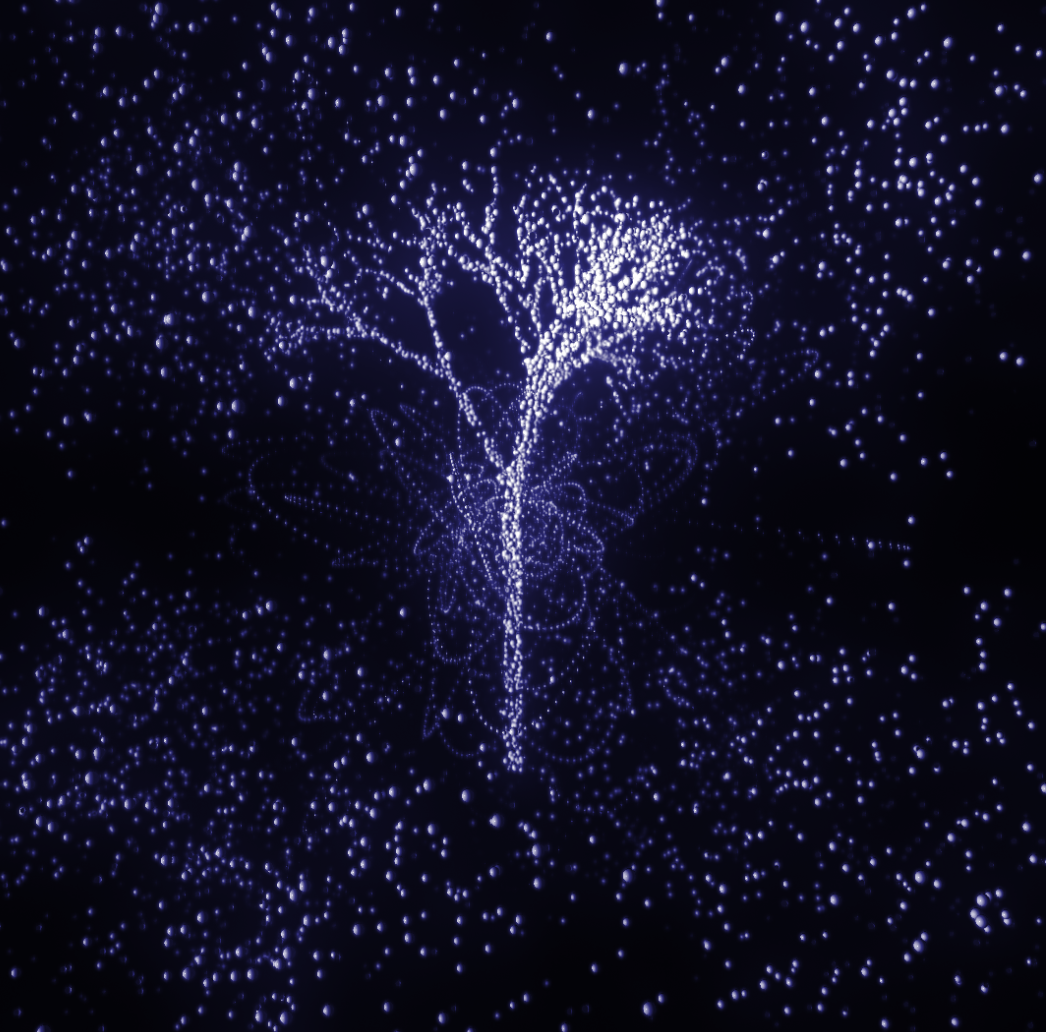 endresult_TouchDesigner_fractal tree particles