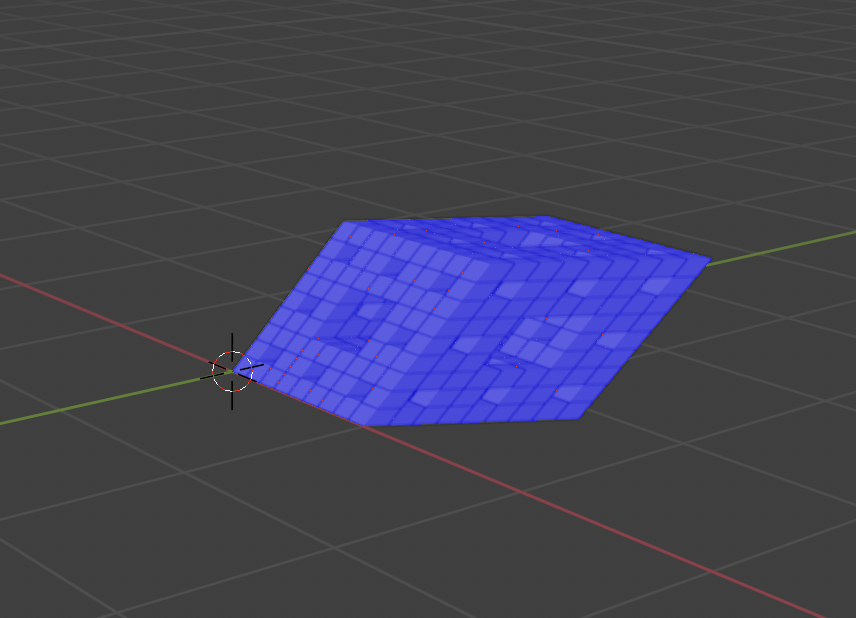 Rhombohedron fractal in Blender